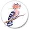 Designart - Vintage Hoopoe Bird On A Branch - Traditional Metal Circle Wall Art